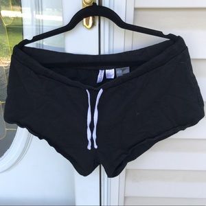 H&M Drawstring Black Mini Shorts